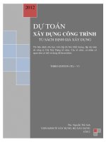 DỰ TOÁN XÂY DỰNG CÔNG TRÌNH -TỦ SÁCH ĐỊNH GIÁ XÂY DỰNG - Ths. Nguyễn Thế Anh - VIỆN KINH TẾ XÂY DỰNG, BỘ XÂY DỰNG ppt