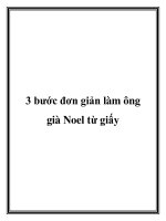 3 bước đơn giản làm ông già Noel từ giấy pot