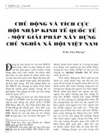 Báo cáo khoa học:Chủ động hội nhập kinh tế quốc tế pot