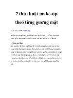 7 thủ thuật make-up theo từng gương mặt pptx