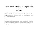 Thực phẩm tốt nhất cho người tiểu đường pot