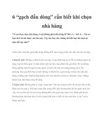 6 “gạch đầu dòng” cần biết khi chọn nhà hàng pptx