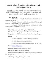 PHÂN TÍCH GIÁ THÀNH VÀ THIẾT KẾ CÁC BIỆN PHÁP HẠ GIÁ THÀNH TẠI XÍ NGHIỆP CHẾ BIẾN LÂM SẢN XUẤT KHẨU PISICO