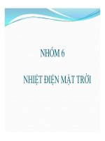 Bài tập nhóm nhiệt điện mặt trời