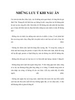 NHỮNG LƯU Ý KHI NẤU ĂN potx