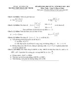 ĐỀ KIỂM TRA HỌC KỲ II – NĂM HỌC 2012 - 2013 Môn: Toán – Lớp 11 (Ban cơ bản) TRƯỜNG THPT PHAN CHU TRINH pot