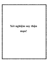 Xét nghiệm suy thận mạn pptx