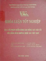 các giải pháp nhằm nâng cao năng lực vận tải của hãng hàng không quốc gia việt nam