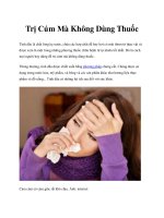 Trị Cúm Mà Không Dùng Thuốc ppt