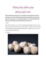 Những thực phẩm giúp phòng ngừa cúm ppt