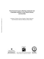 Psychosocial issues affecting orphans and vulnerable children in two South African communities potx