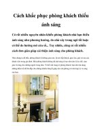Cách khắc phục phòng khách thiếu ánh sáng pptx