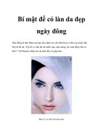 Bí mật để có làn da đẹp ngày đông pot