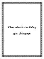 Chọn màu sắc cho không gian phòng ngủ potx