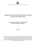 Fundamentals of Current Pension Funding and Accounting For Private Sector Pension Plans: An Analysis by the Pension Committee of the American Academy of Actuaries pptx