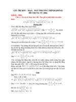 GIÁ TRỊ MIN – MAX – BẤT PHƯƠNG TRÌNH KHỐI B ĐỀ CHUNG TỪ 2006 ppt