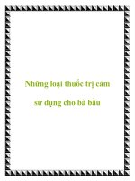 Những loại thuốc trị cảm sử dụng cho bà bầu pdf