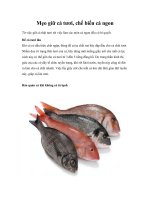 Mẹo giữ cá tươi, chế biến cá ngon doc