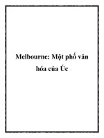 Melbourne: Một phố văn hóa của Úc pdf