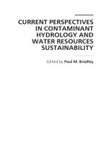 CURRENT PERSPECTIVES IN CONTAMINANT HYDROLOGY AND WATER RESOURCES SUSTAINABILITY pot