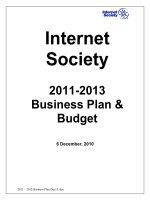 Internet Society 2011-2013 Business Plan & Budget pot