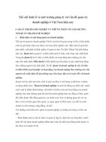 Thể chế kinh tế và môi trường pháp lý với vấn đề quản trị doanh nghiệp ở Việt Nam hiện nay ppt