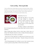 Canh cua đồng – Món ăn giải nhiệt doc