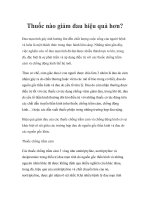 Thuốc nào giảm đau hiệu quả hơn? doc