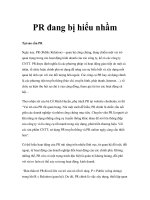 PR đang bị hiểu nhầm pot