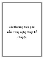 Các thương hiệu phải nắm vững nghệ thuật kể chuyện potx