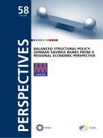 BALANCED STRUCTURAL POLICY: GERMAN SAVINGS BANKS FROM A REGIONAL ECONOMIC PERSPECTIVE pptx