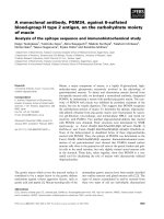 Báo cáo khoa học: A monoclonal antibody, PGM34, against 6-sulfated blood-group H type 2 antigen, on the carbohydrate moiety of mucin doc