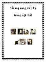 Sắc mạ vàng kiêu kỳ trong nội thất ppt