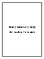 Trang điểm tông hồng cho cô dâu thêm xinh pdf