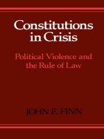 CONSTITUTIONS IN CRISIS Political Violence and the Rule of Law pptx