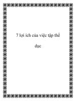 7 lợi ích của việc tập thể dục potx