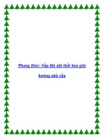 Phong thủy: Sắp đặt nội thất hóa giải hướng nhà xấu pptx