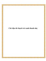 Chè đậu đỏ thạch trà xanh thanh nhẹ pot