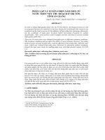 PHÂN LẬP VÀ TUYỂN CHỌN NẤM MEN TỪ NƯỚC THỐT NỐT THU HOẠCH Ở TRI TÔN, TỈNH AN GIANG doc