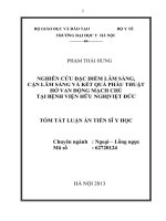 Nghiên cứu đặc điểm lâm sàng, cận lâm sàng và kết quả phẫu thuật hở van động mạch chủ tại bệnh viện hữu nghị việt   đức