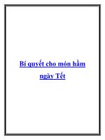 Bí quyết cho món hầm ngày Tết pot