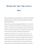 Dữ liệu trên ''''mây'''' thật sự lưu ở đâu? pdf