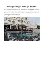 Những khu nghỉ dưỡng ở Sài Sòn pdf