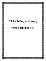 Thiên đường xanh trong vườn bách thảo Mỹ pdf