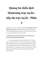 Quảng bá chiến dịch Marketing trực tuyến tiếp thị trực tuyến - Phần 3 docx