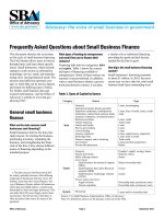 Frequently Asked Questions about Small Business Finance docx