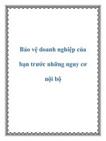 Bảo vệ doanh nghiệp của bạn trước những nguy cơ nội bộ potx