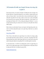 10 Extension tốt nhất của Google Chrome cho công việc và giải trí ppt