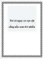 Trẻ có nguy cơ vẹo cột sống nếu xem tivi nhiều pdf