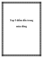 Top 5 điểm đến trong mùa đông pptx